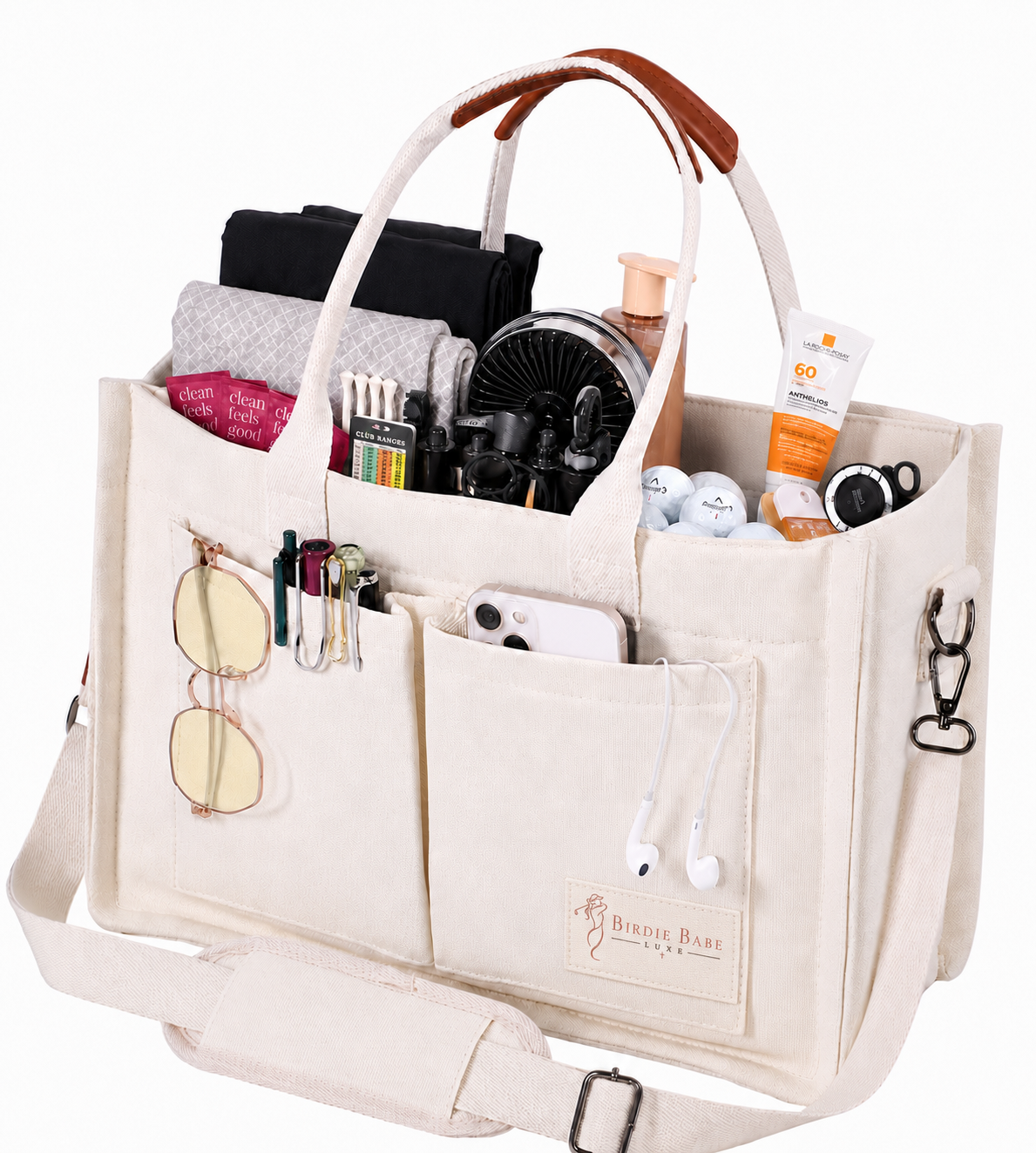 Birdie Babe Luxe Signature Golf Bag – Ivory
