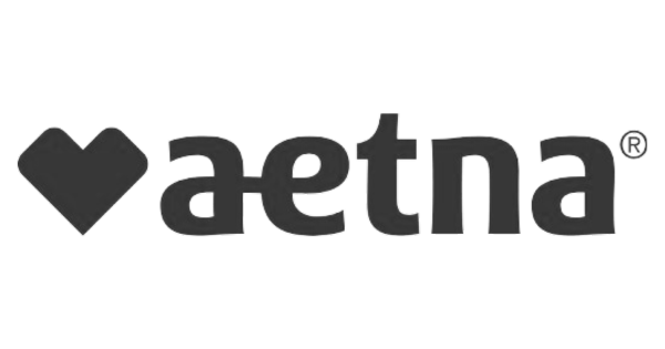 Aetna insurance logo in black letters on a white background.