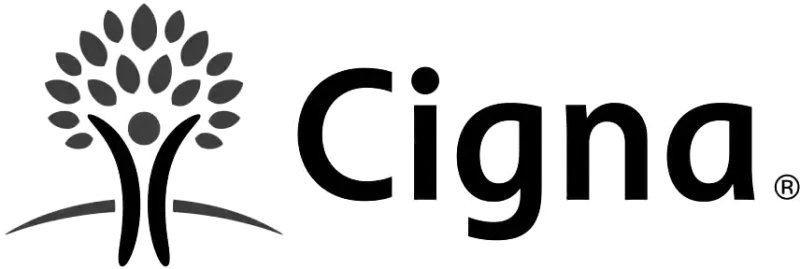 Cigna logo with a stylized tree and the company name in black text.