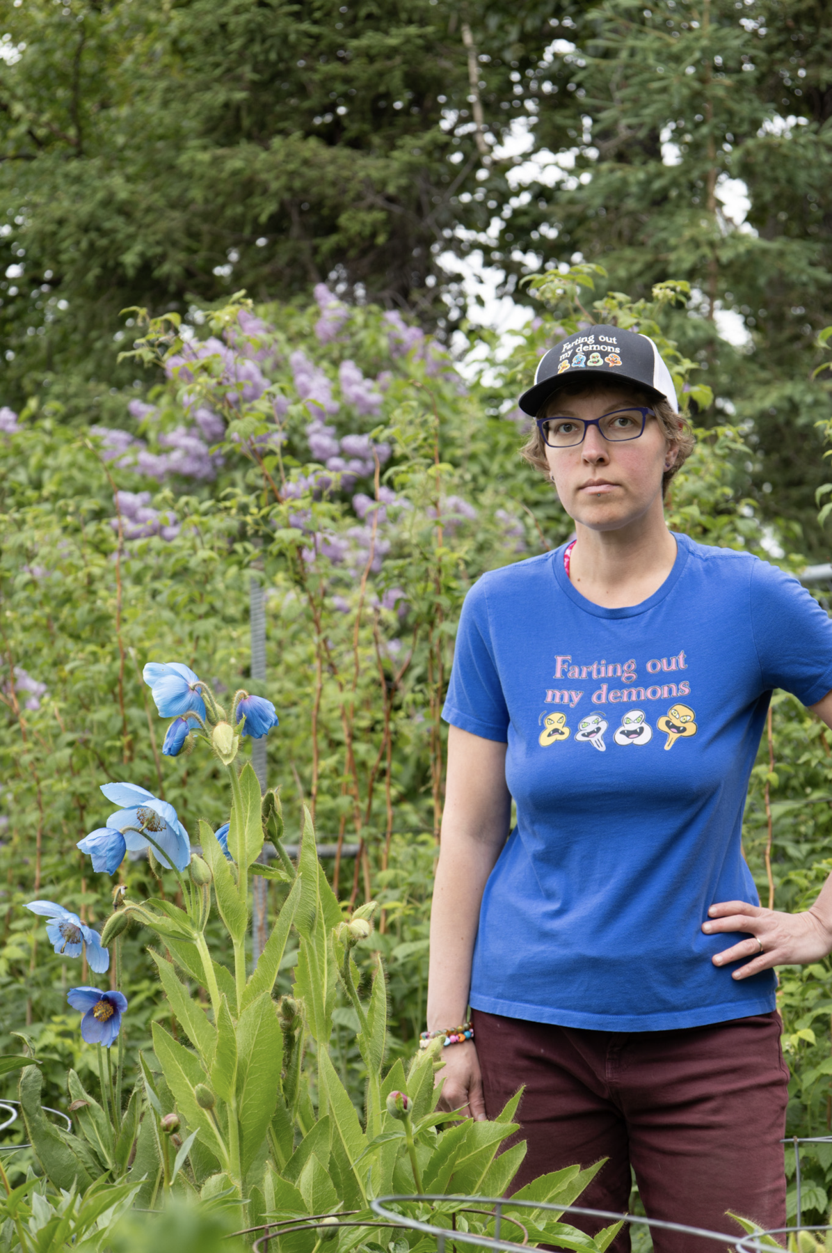 Farting Out My Demons Women's T-Shirt by Mental Cramps
