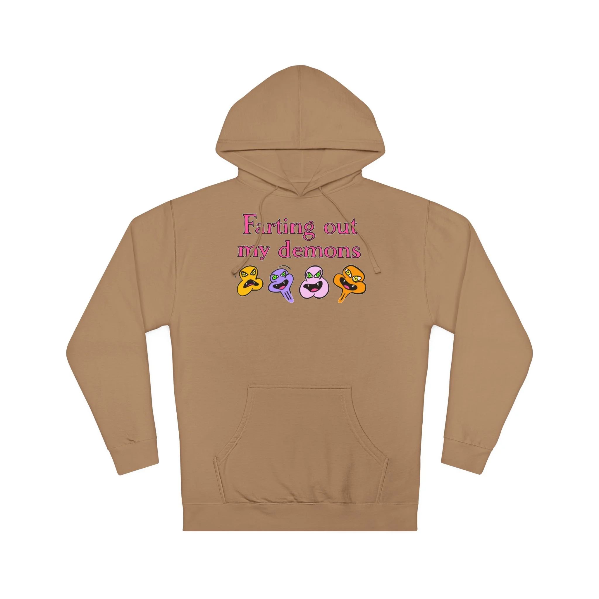 Farting Out My Demons Unisex Hooded Sweatshirt by Mental Cramps