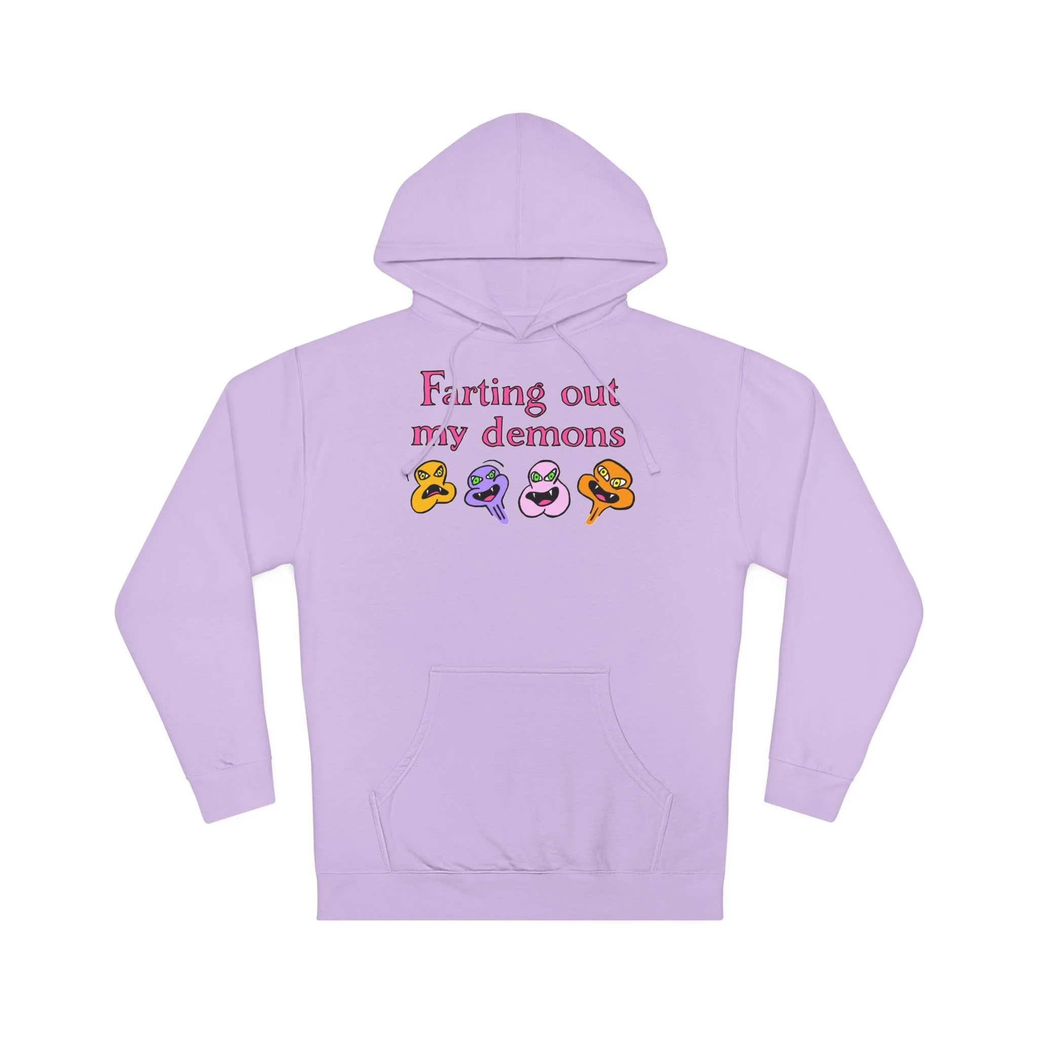 Farting Out My Demons Unisex Hooded Sweatshirt by Mental Cramps