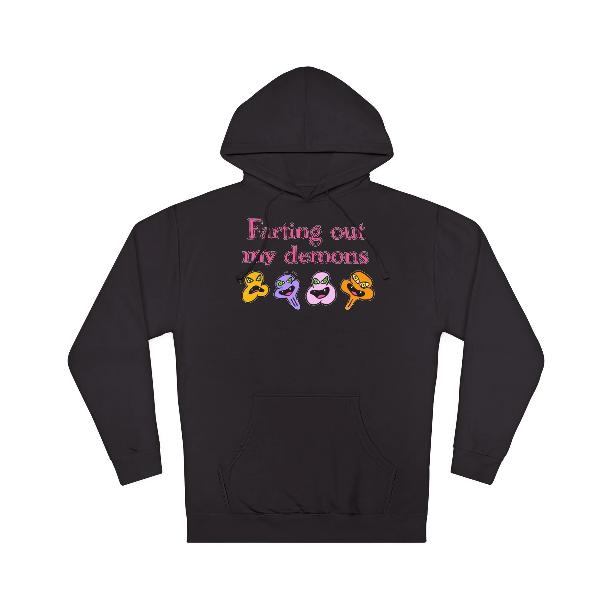 Farting Out My Demons Unisex Hooded Sweatshirt by Mental Cramps
