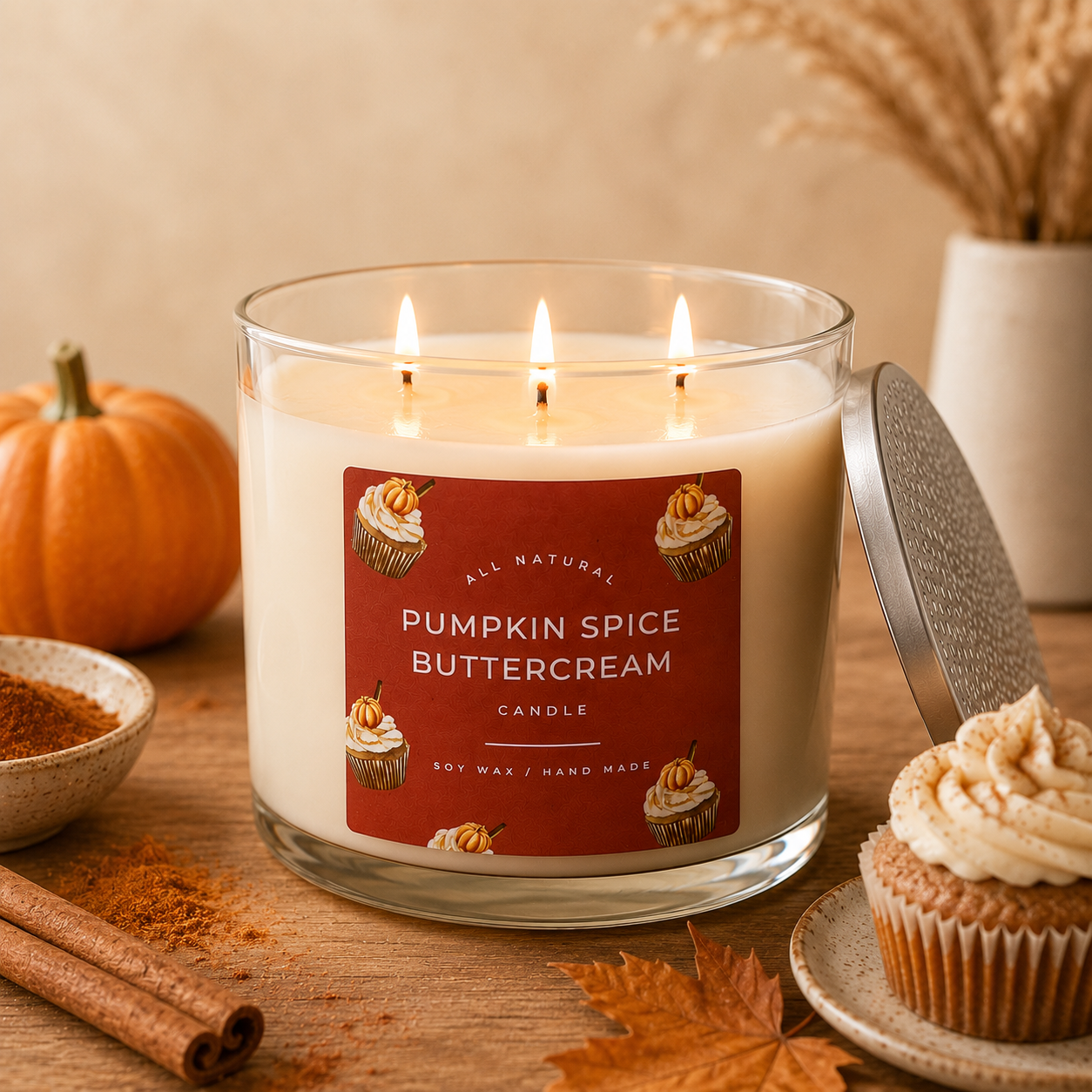 Pumpkin Spice Buttercream Candle