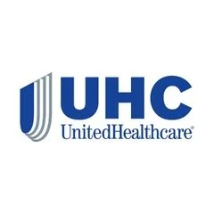 UnitedHealthcare logo featuring a stylized blue and gray graphic and the text "UHC" with "UnitedHealthcare" below.