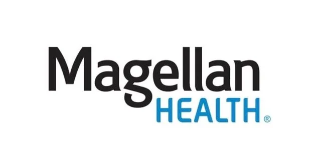 Magellan Health logo with black and blue text on a white background.