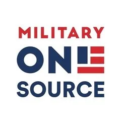 Military One Source logo with red and blue text