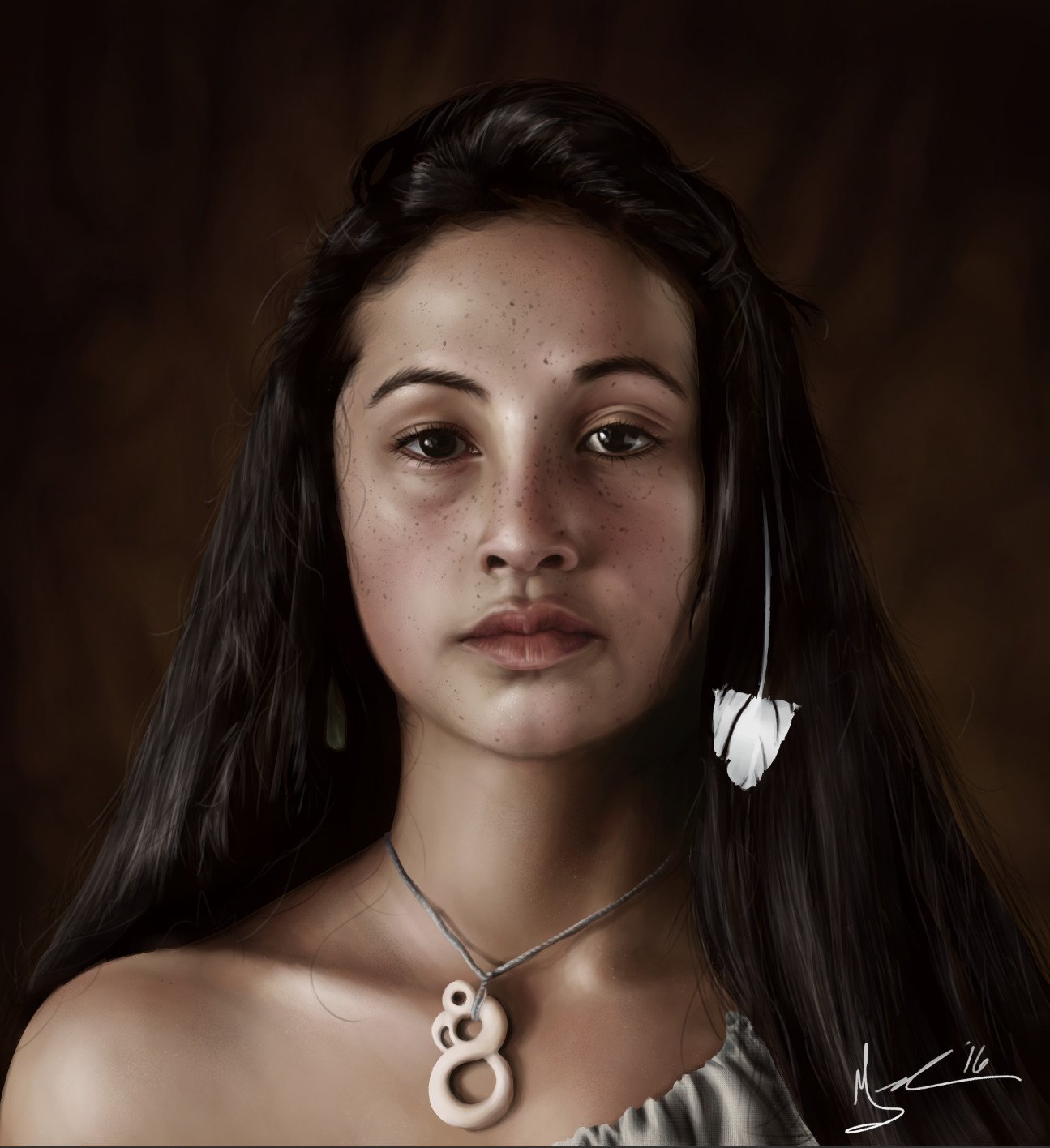 Digital Portrait Study - Maori Woman