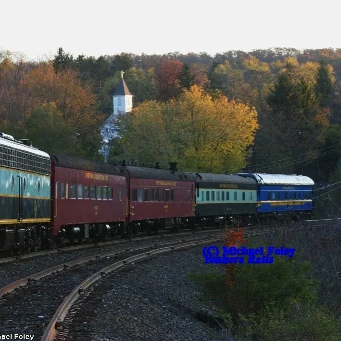 The Chestnut Hill second from the rear on the New York & Greenwood Lake railway.  
