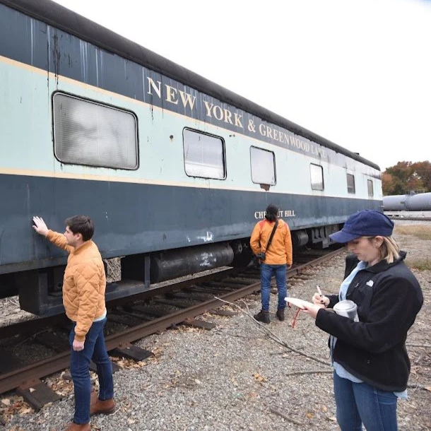 Before we purchased the car, we toured it in a rail yard when it was still the New York & Greenwood Lake Chestnut Hill.