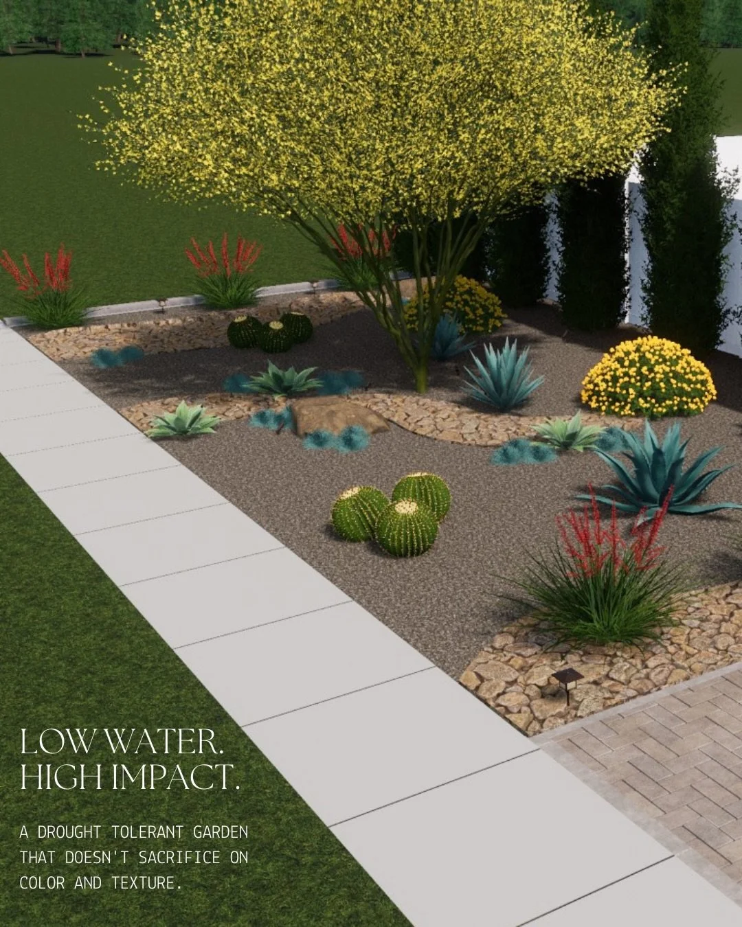 Low-maintenance doesn&rsquo;t have to mean low impact. 🌿

For this drought-tolerant garden, we wanted to create something that felt intentional, textural, and full of character &mdash; without relying on a high-water planting palette.

California na