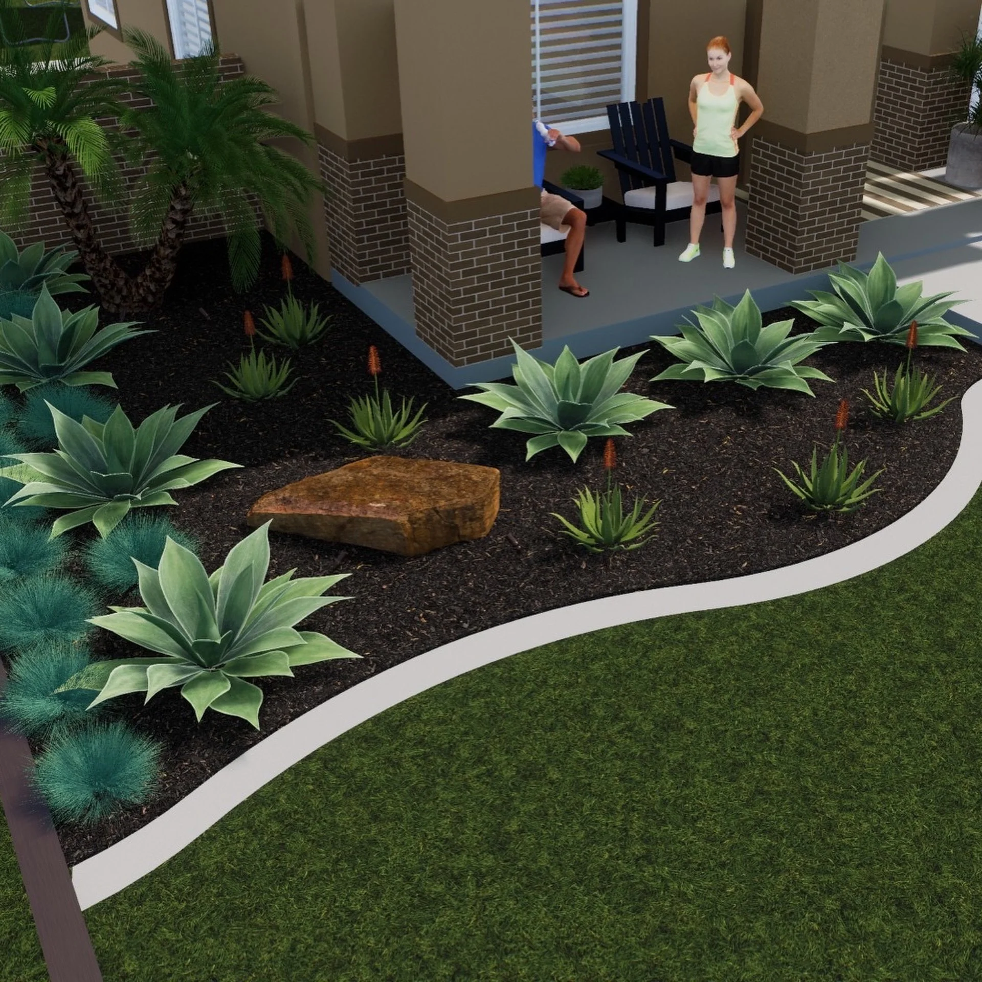 A modern minimalist look but make it lush and textured. ✨👀

#landacapedesign #xeriscapegarden #moderngarden