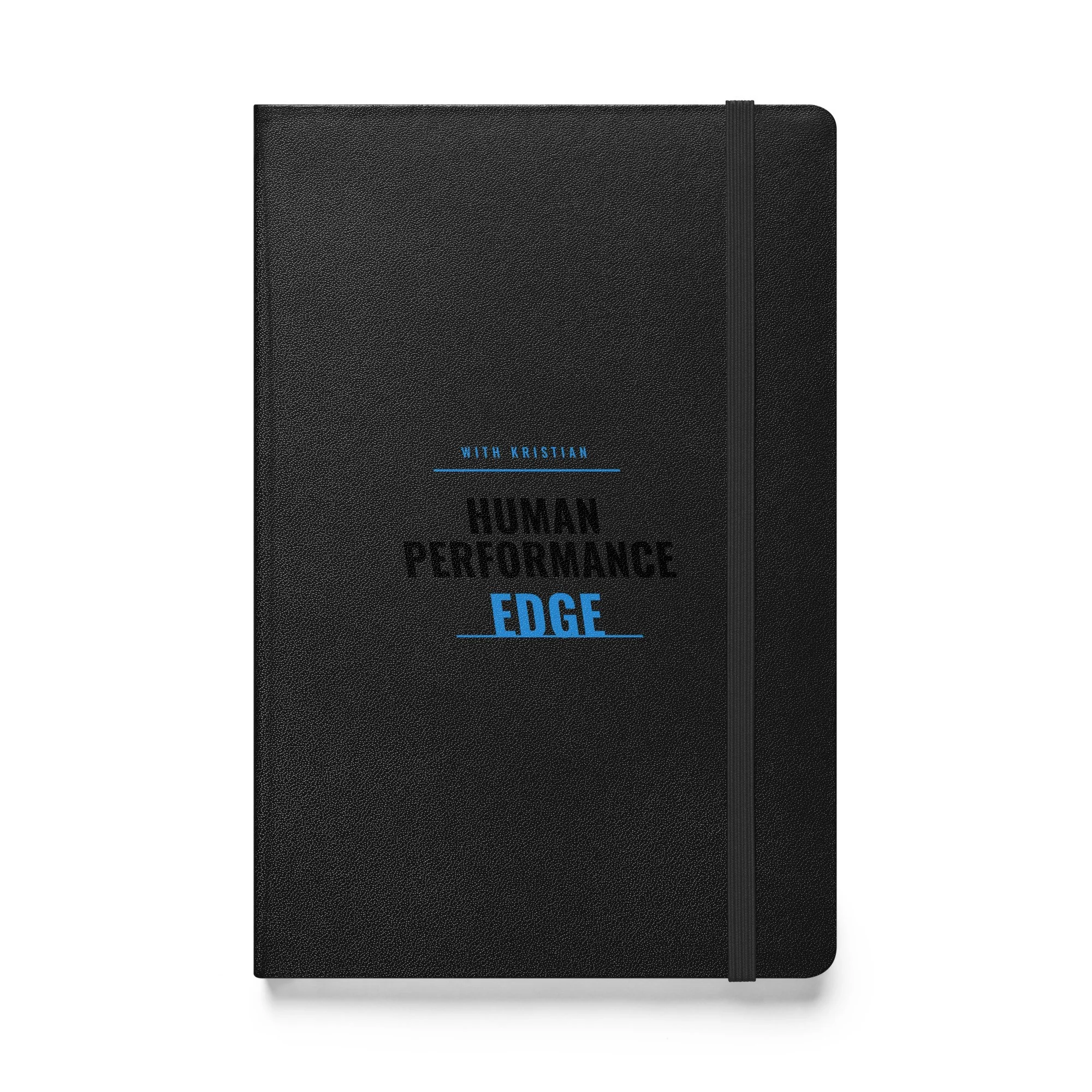 Black Training & Recovery Log journal with Human Performance Edge branding