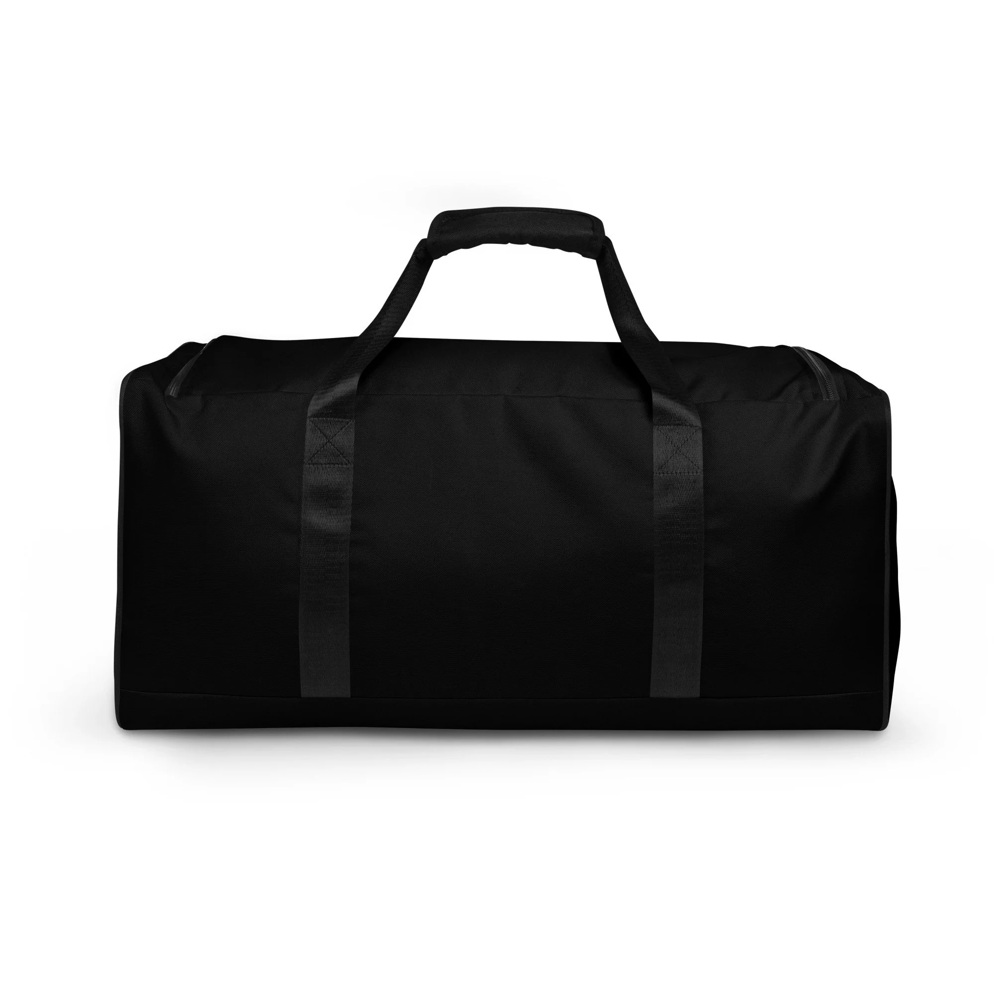 Black duffle bag with Human Performance Edge logo
