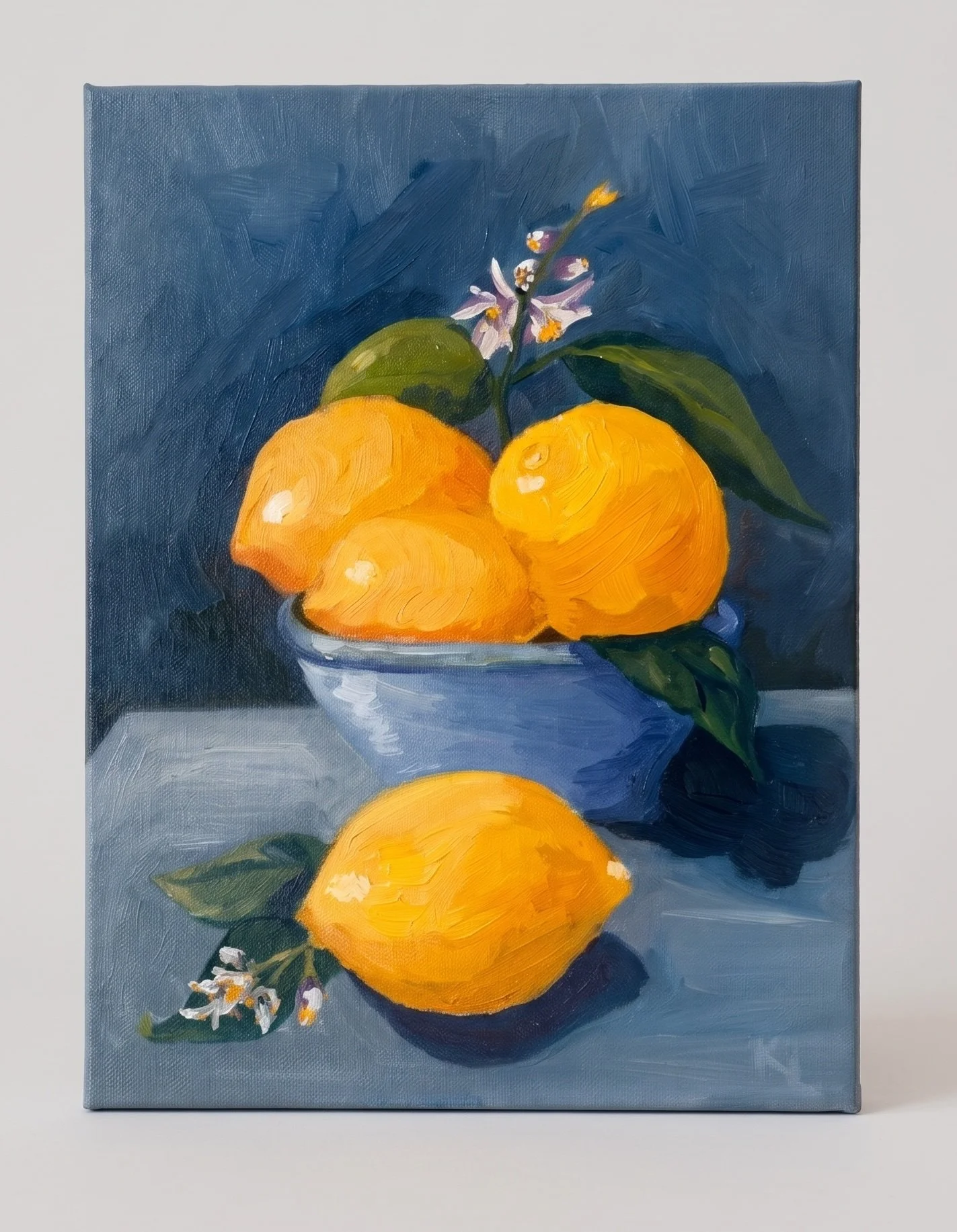 Bowl of Lemons (2026)

Oil on canvas

An exploration of light, form, and complementary contrast, painted as a master study following the instruction of Vanessa Rothe.
