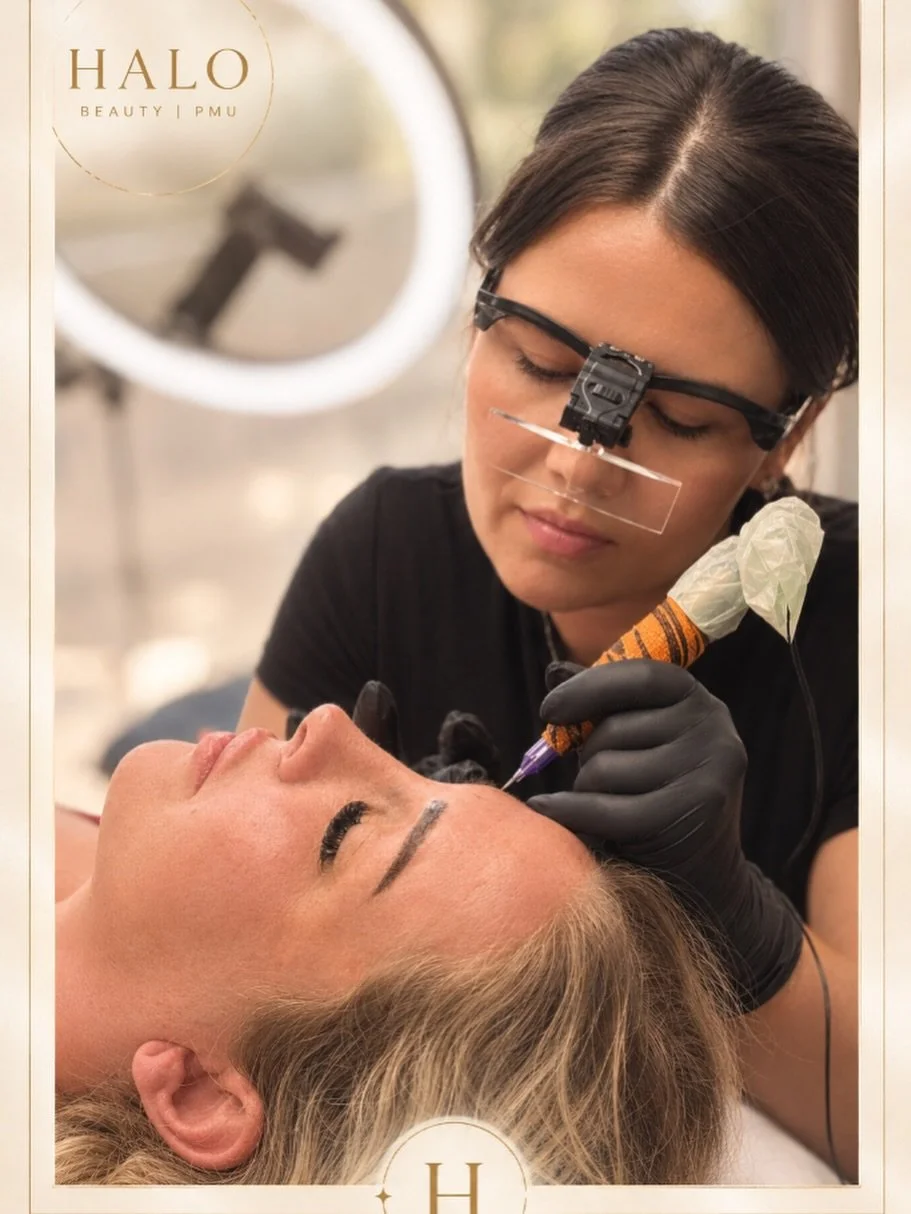 ✨ Bringing Bespoke Ombr&eacute; Brows to life under the Halo Beauty standard. Focused, precise, and executed with absolute care ✨#pmuoxfordshire #ombrebrows #oxford #semipermanentmakeup #oxfordbrows
