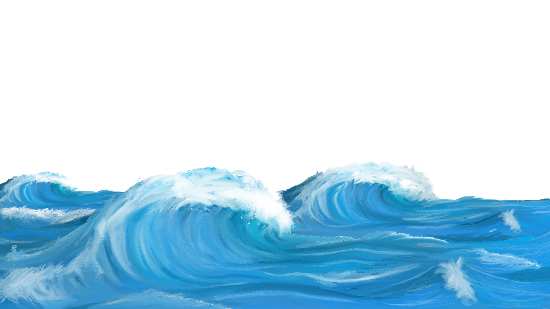 Illustration of ocean waves with a headline about historical tsunamis and a quote about preparing for future waves.