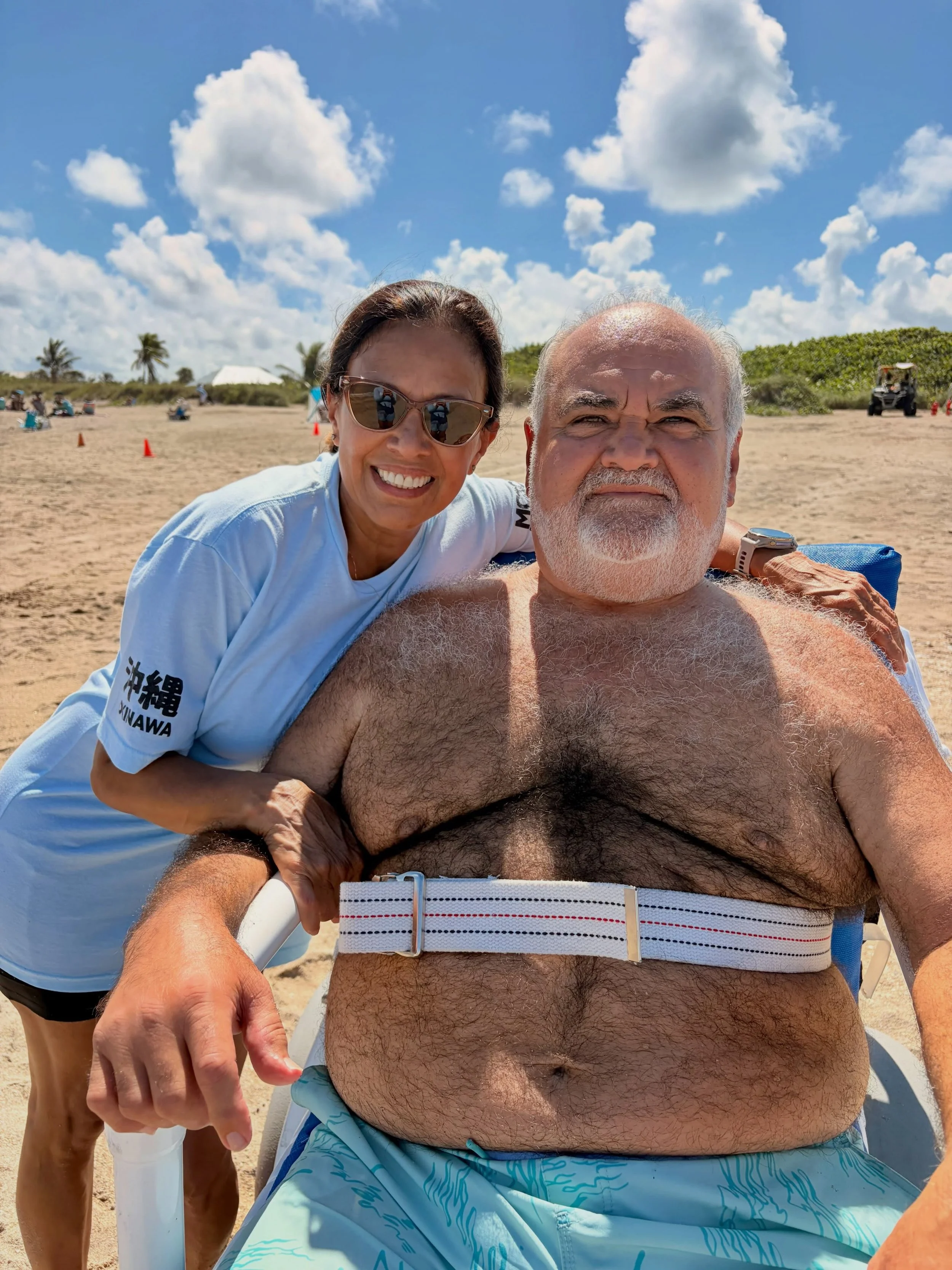 yesterday was amazing, Rene has made tremendous gains and there&rsquo;s many more to come 😁🙏🏼 read his full story at the link in my bio ☀️ thank you to @martincountyflorida ocean rescue for providing access to beach wheelchairs!