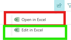 Excel Buttons in BC