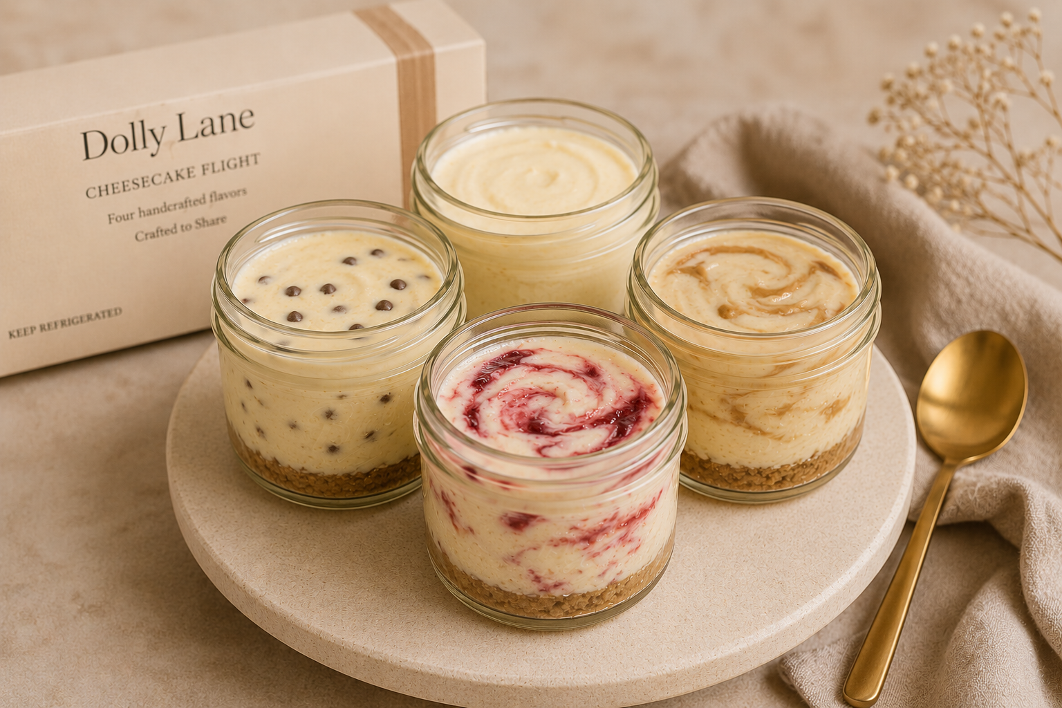 Four Jars | Cheesecake Flight