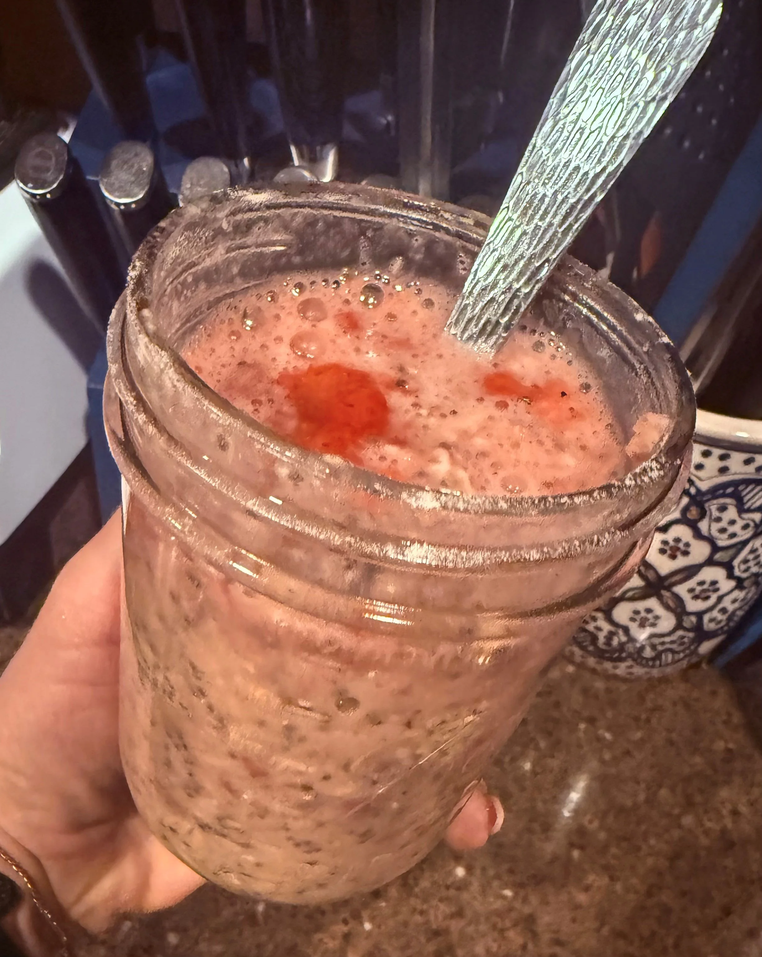 Close-up of an easy breakfast option packed with protein and healthy carbs.