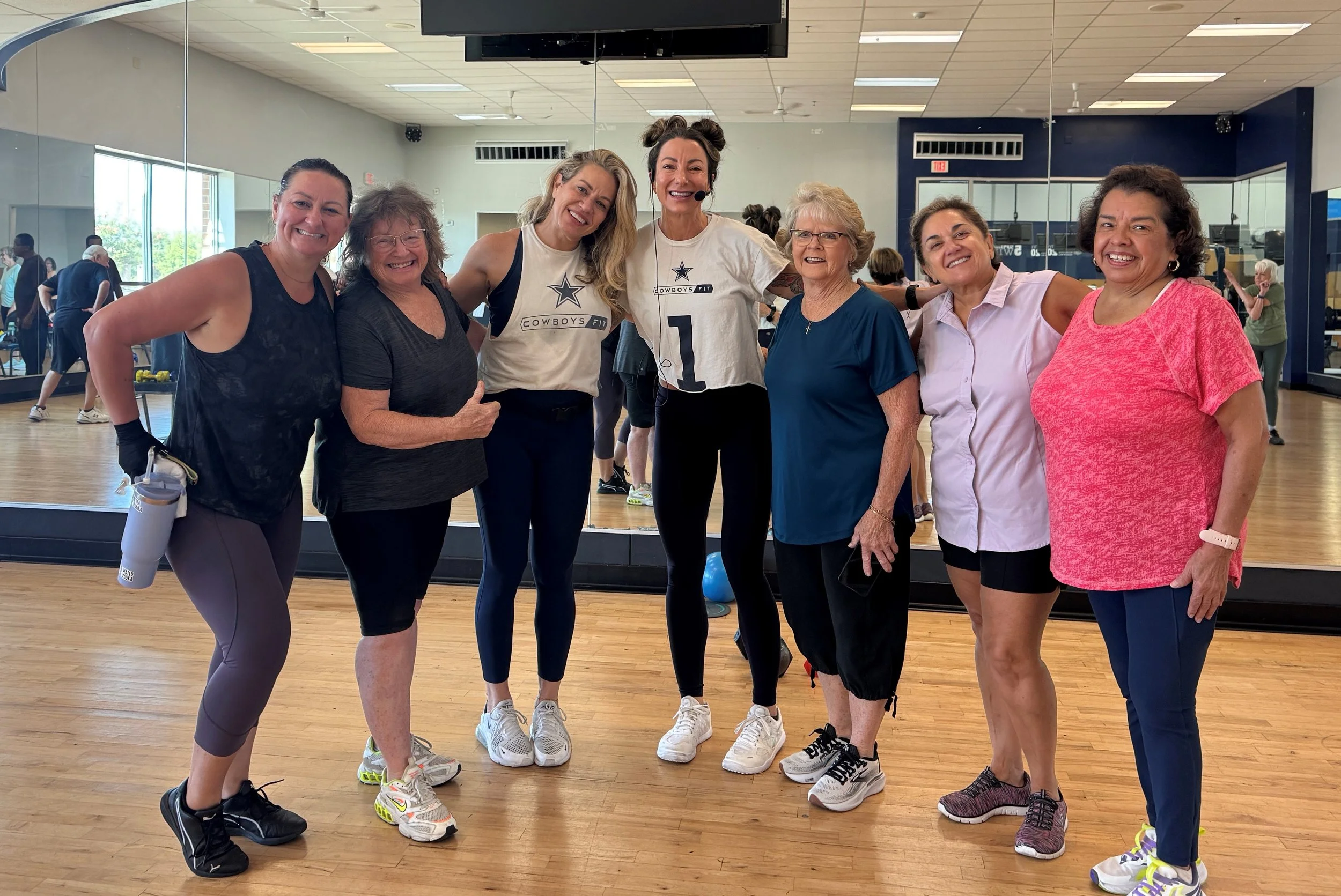 A few of the crew after our group fitness class.