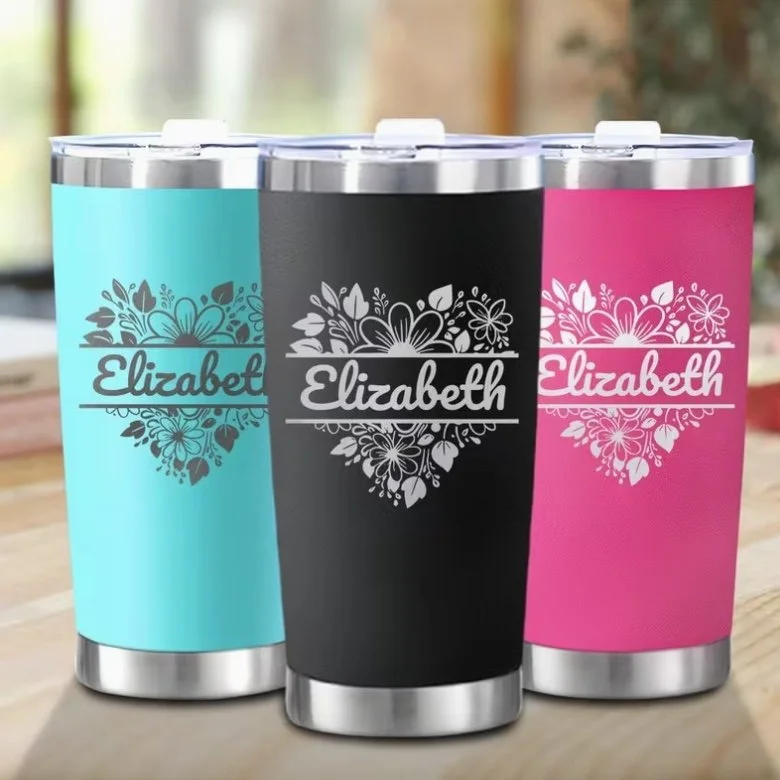 Flower Pattern Tumbler