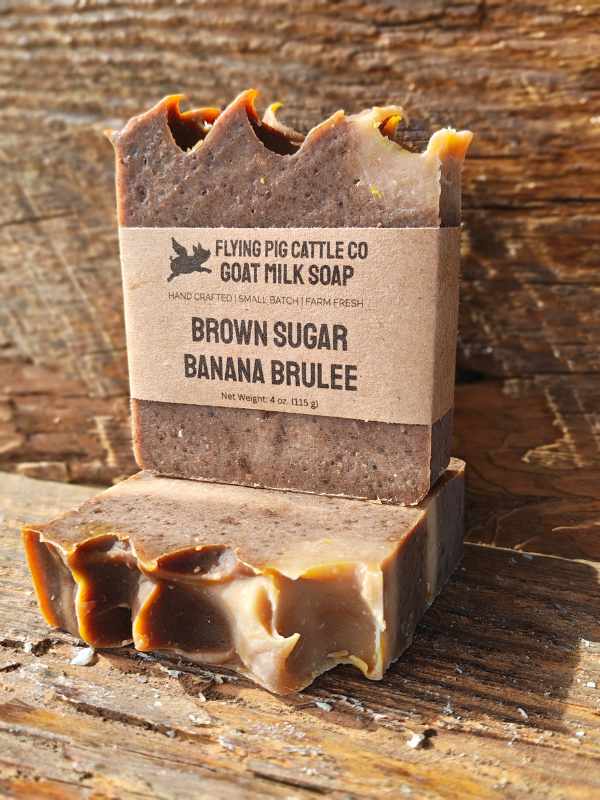Brown Sugar Banana Brulee Goat Milk Soap