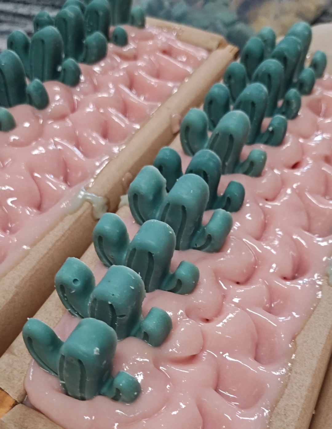 Loaf of cactus blossom goat milk soap