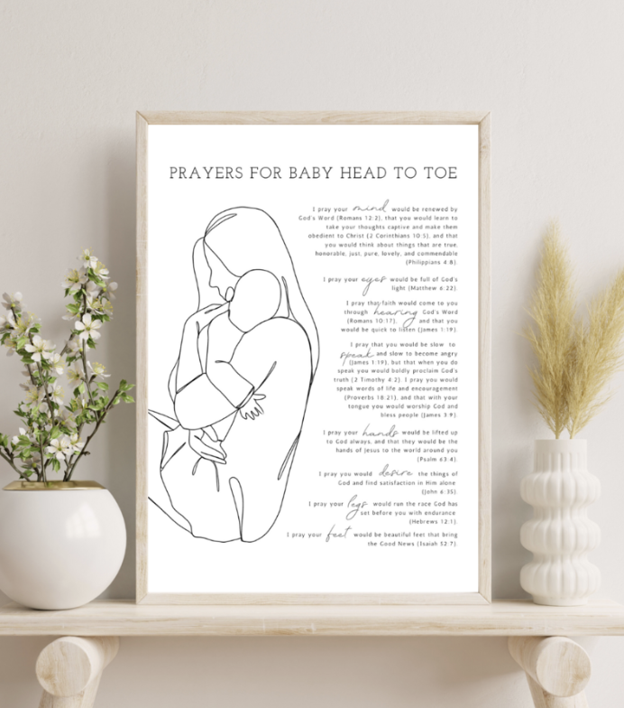 Head-To-Toe Prayers for Baby Print