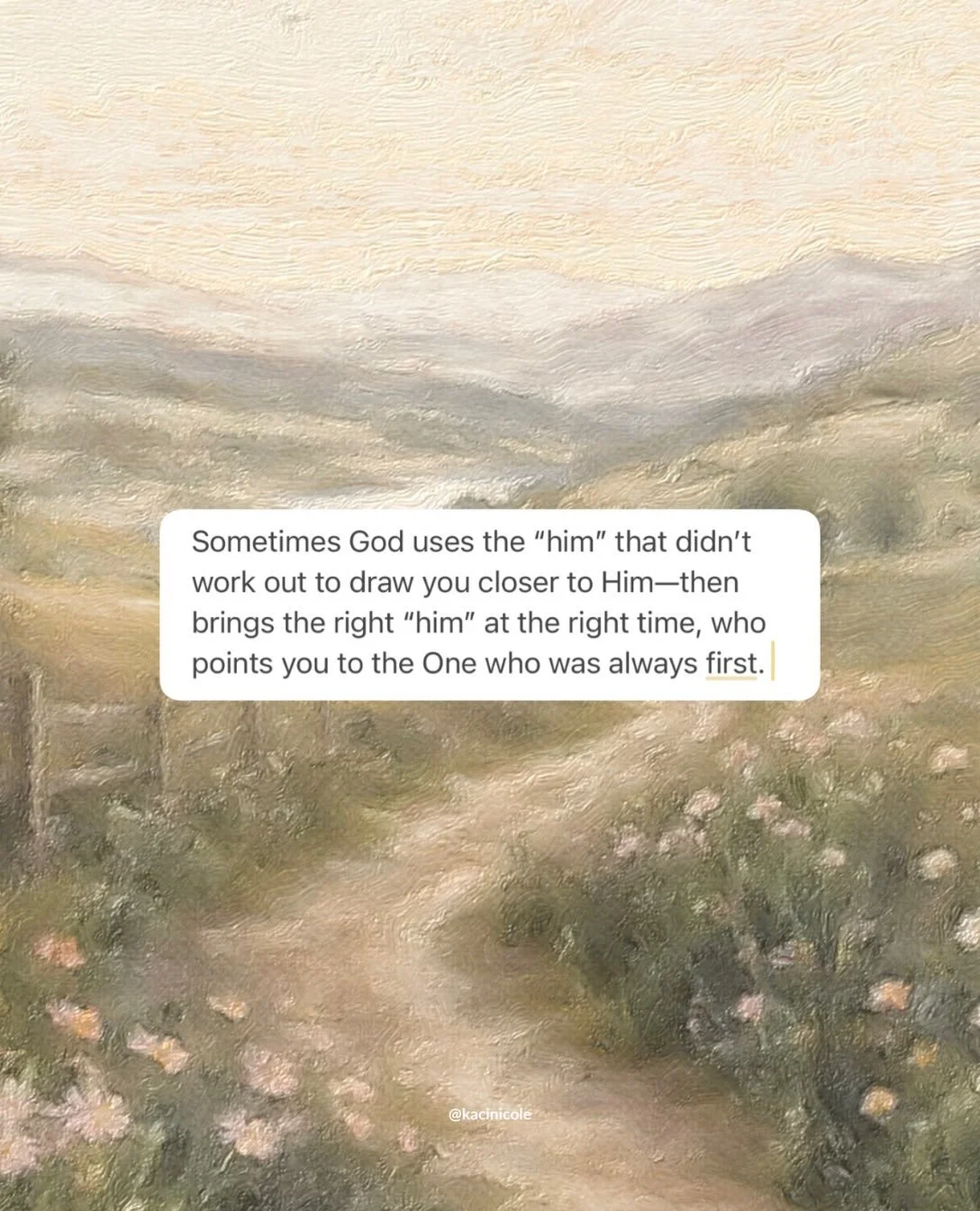 You know what I&rsquo;m saying? 🤍

Even when our plans fall apart and we don&rsquo;t understand what God is doing, He&rsquo;s got a good purpose in it all.

If you&rsquo;re walking through a confusing dating situation or just struggling to trust God