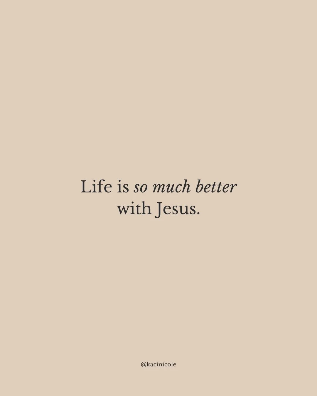 Life with Jesus isn&rsquo;t necessarily easier, but it is so much better. 🤍

Comment BETTER and I&rsquo;ll send you a link to grab my new book, and also a link to grab my Waiting Well devotional for free. 💌
