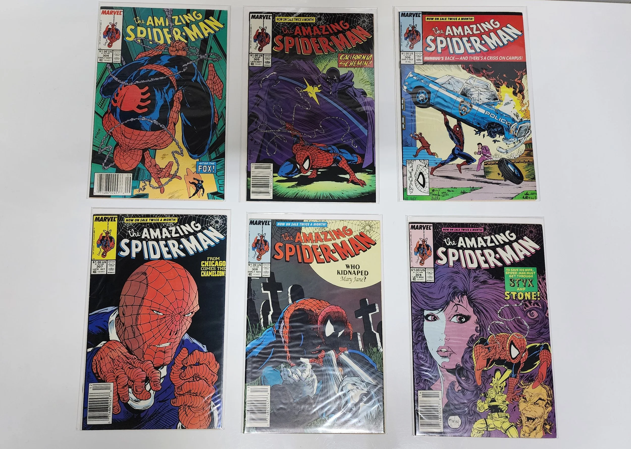 The Amazing Spider-Man #304-309 Comic Lot | Todd McFarlane Run | Marvel Comics