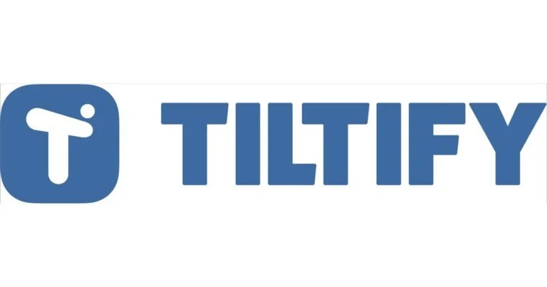 Tiltify logo with a stylized icon and the word 'TILTIFY' in bold blue letters.
