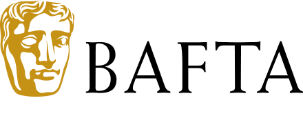 Bafta logo featuring a stylized golden mask and the text 'BAFTA' in black.