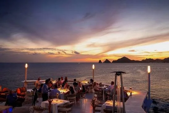 Sunset Monalisa outdoor terrace overlooking the ocean in Cabo San Lucas