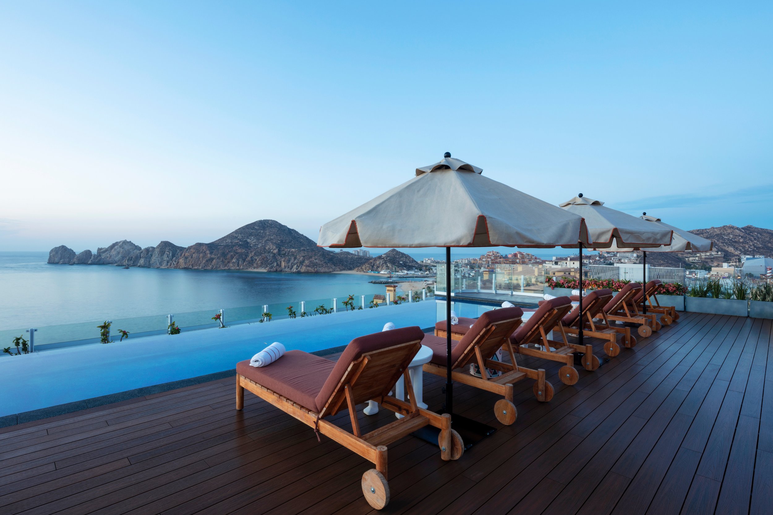 Rooftop 360 infinity pool overlooking Cabo San Lucas