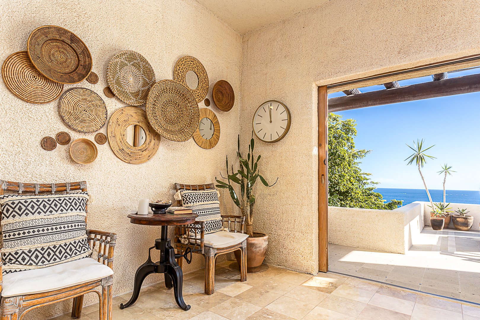Casa Dos Hermanas bedroom with ocean views in Cabo San Lucas