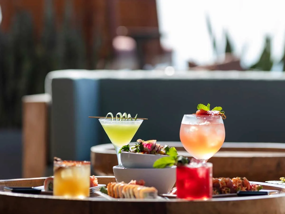 Cocktails and dining at Rooftop 360 in Cabo San Lucas