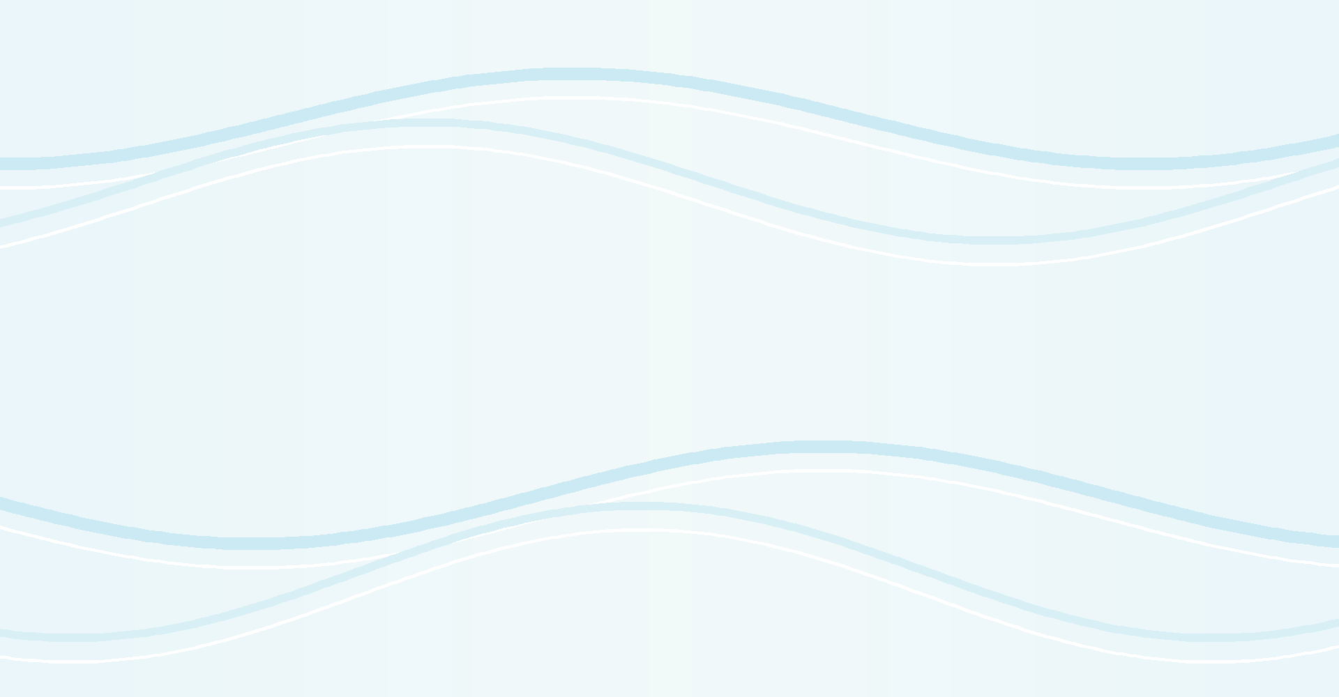 Light blue background with white and darker blue wavy lines.