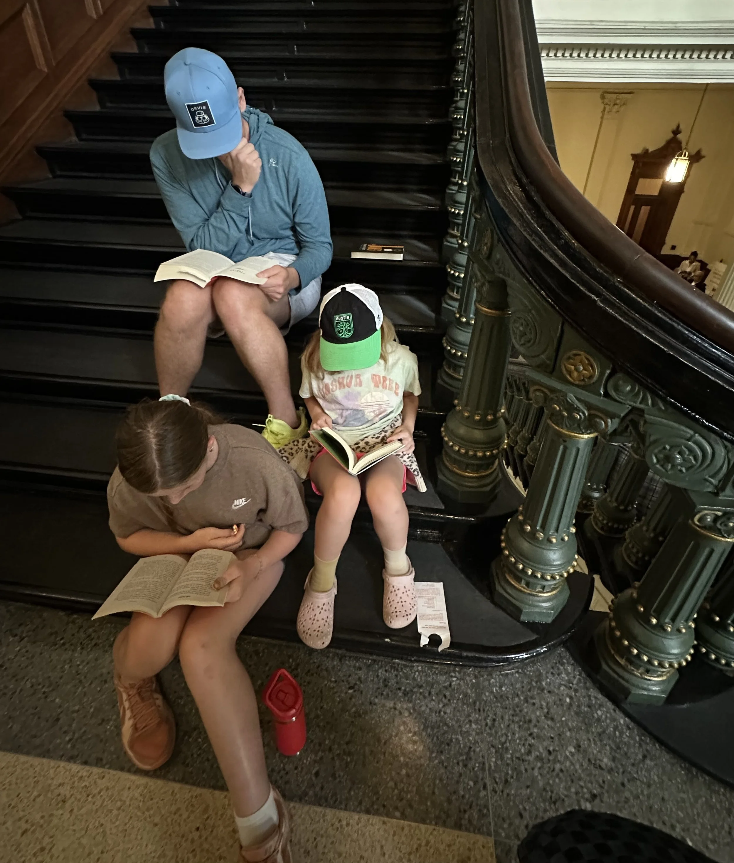 My family at the "Read-In" to protest legislation restricting books in public schools and libraries. (May 2025)