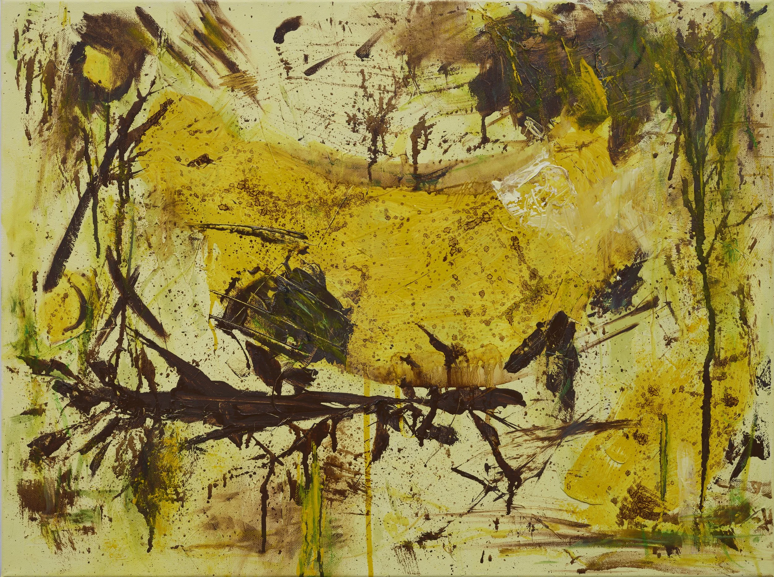 Banana, 2026,  
Oil on canvas,  
18 × 24 in ( 46 × 61 cm)