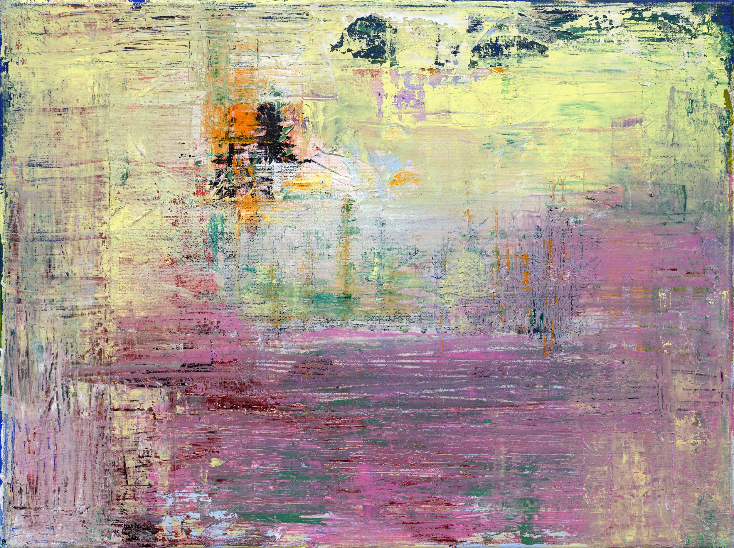 The Forest Beyond the Wardrobe, 2026, Photographic transfer, acrylic, and oil on canvas,  
12 × 16 in (30.5 × 40.6 cm)