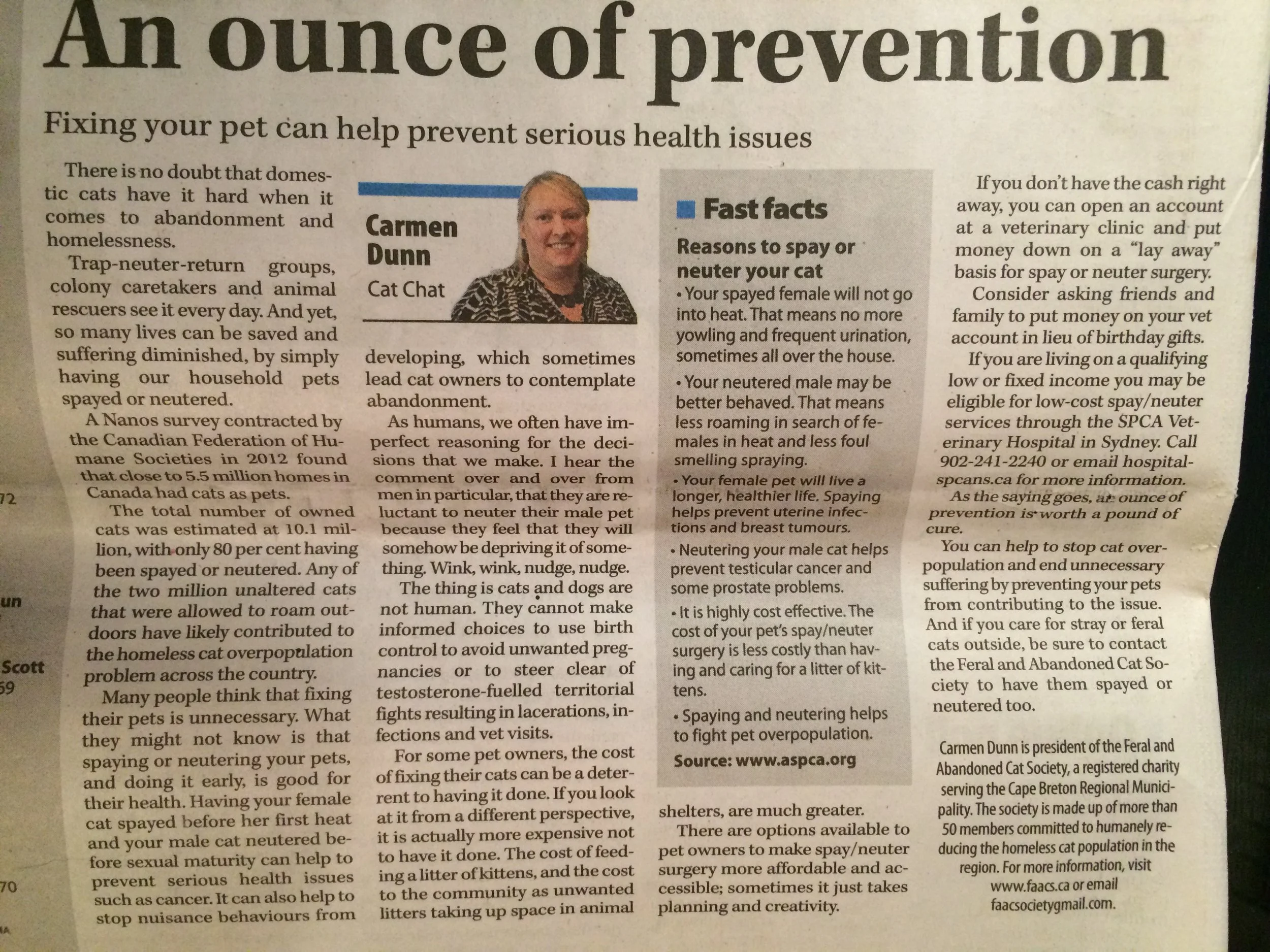 An ounce of prevention