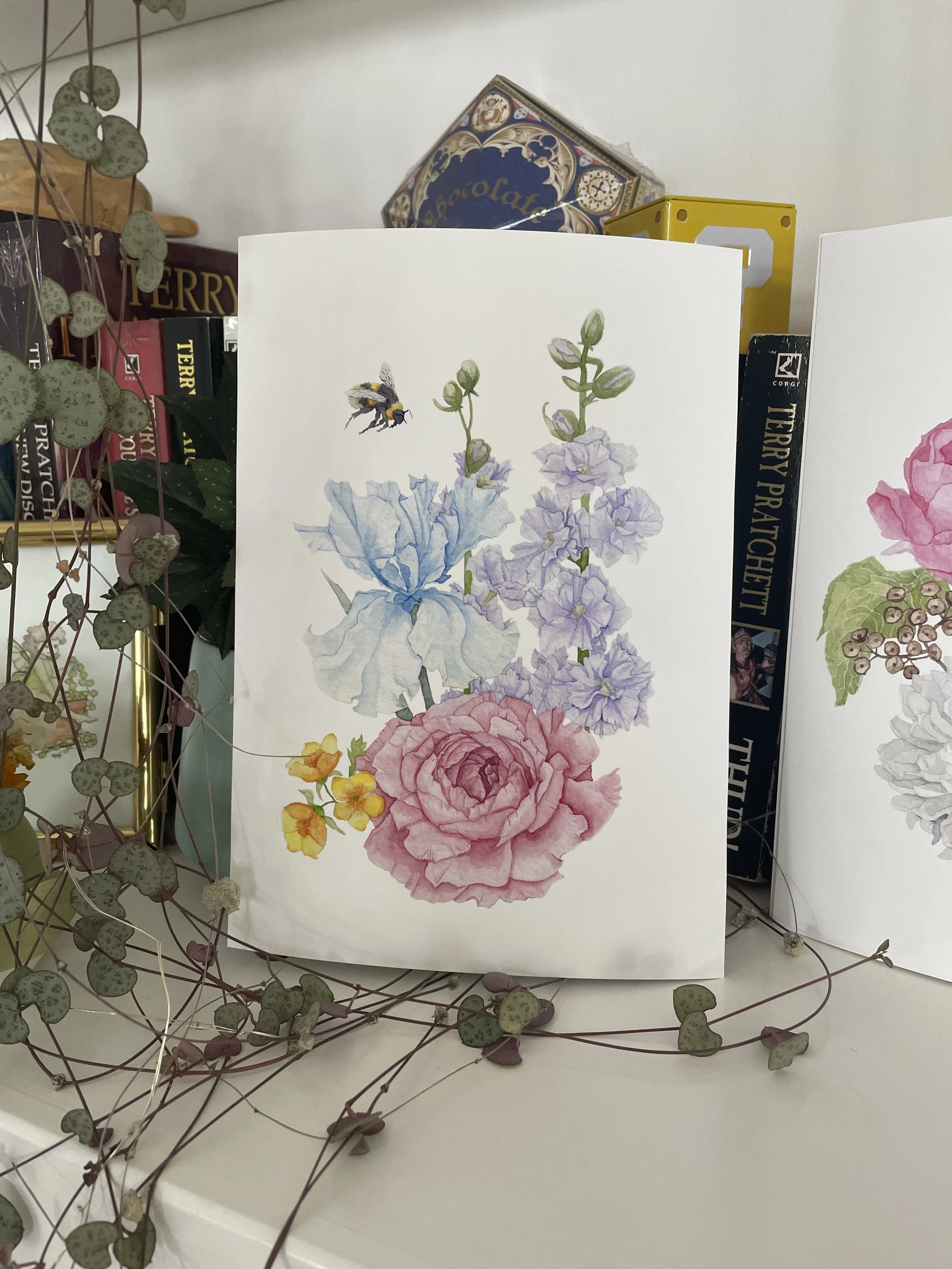 'What's the buzz?' Watercolour print