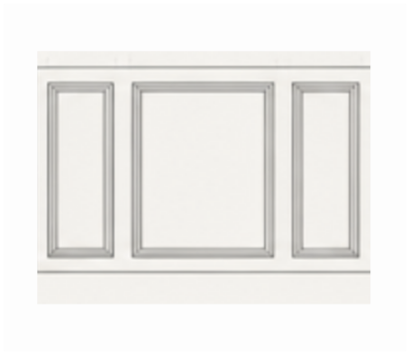 Geometric drawing of an outline square with sections divided by vertical, horizontal, and diagonal lines.