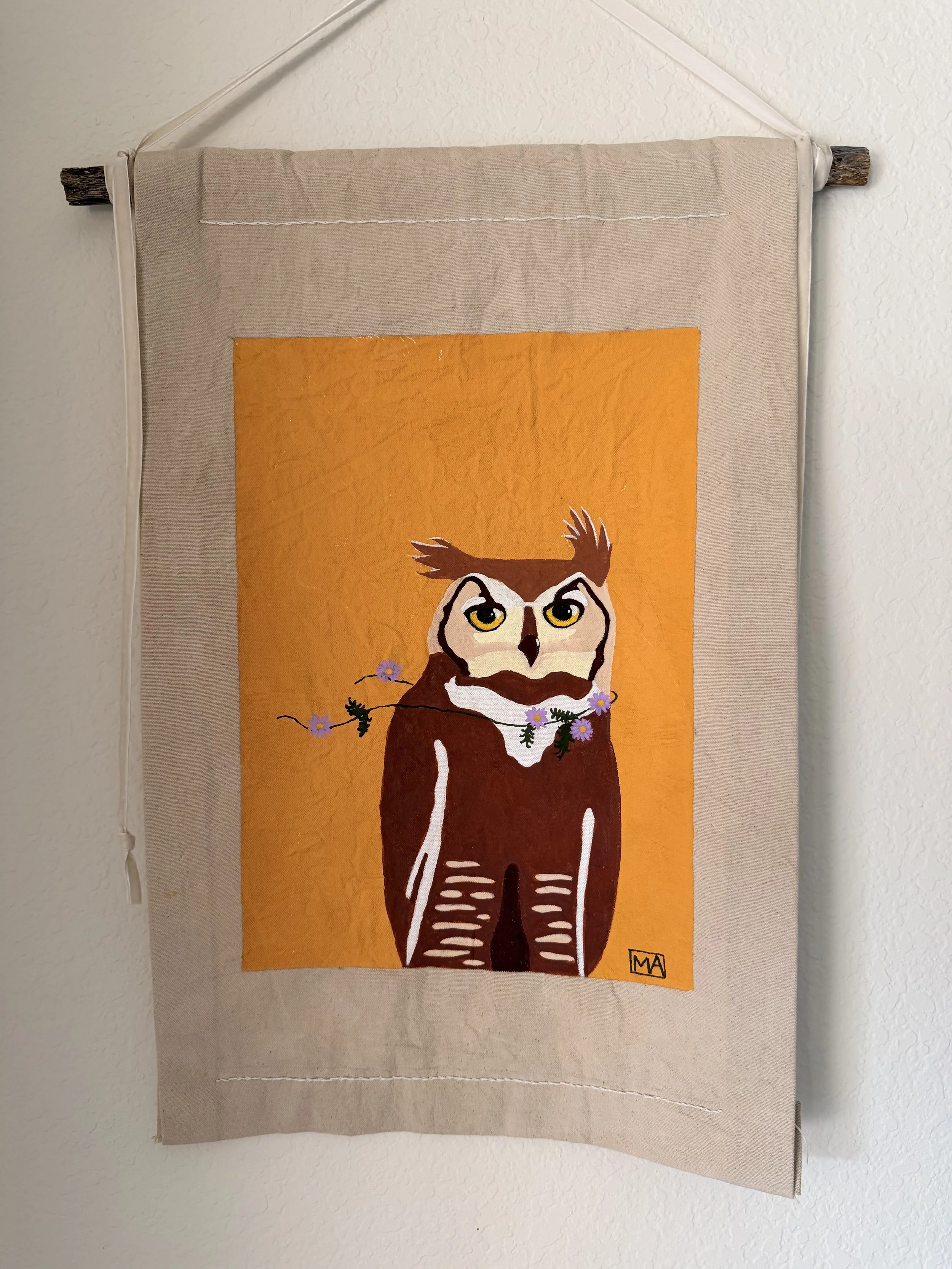 Contentment: Owl + Desert Aster