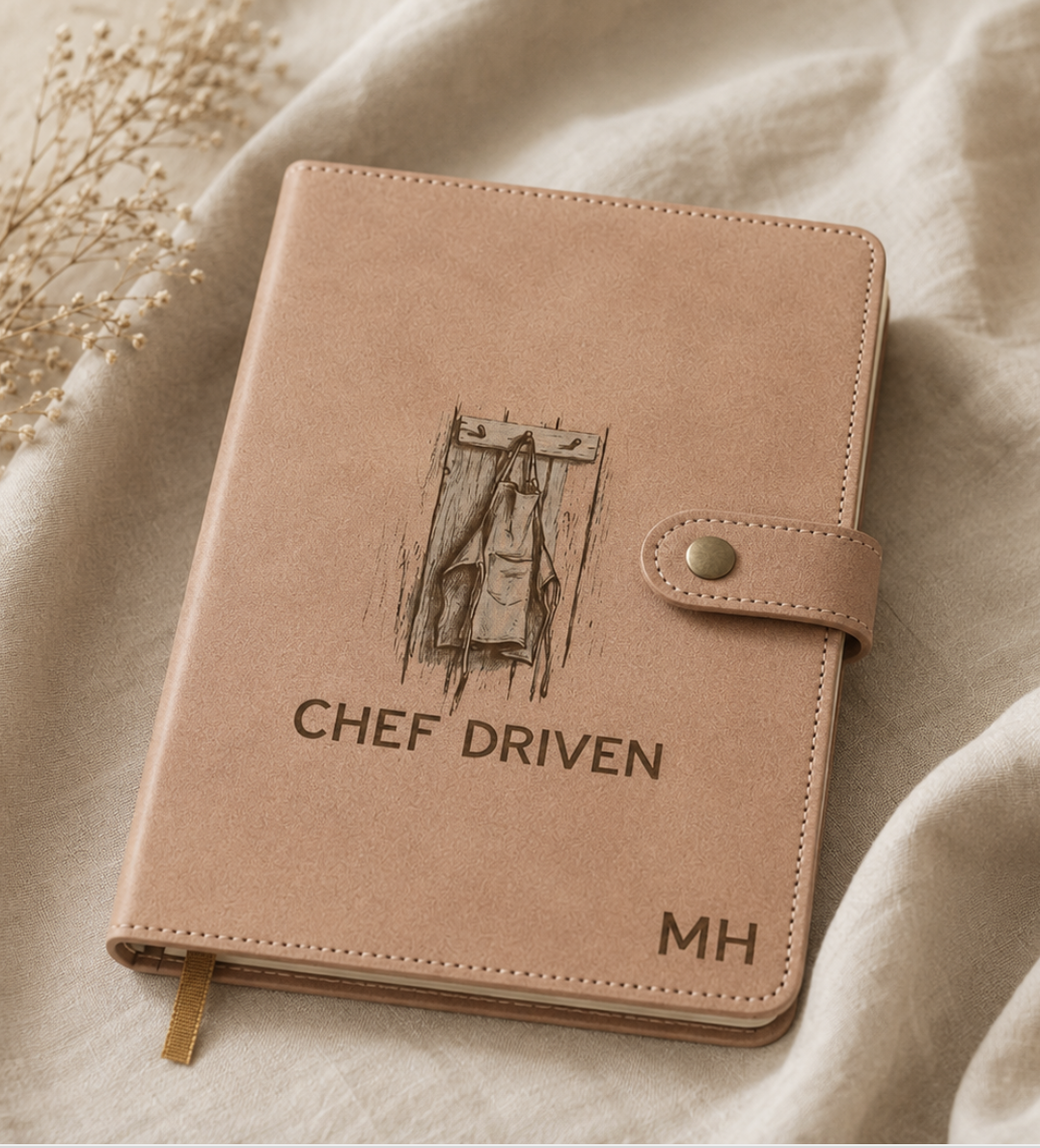 Engraved Vegan Leather Notebook