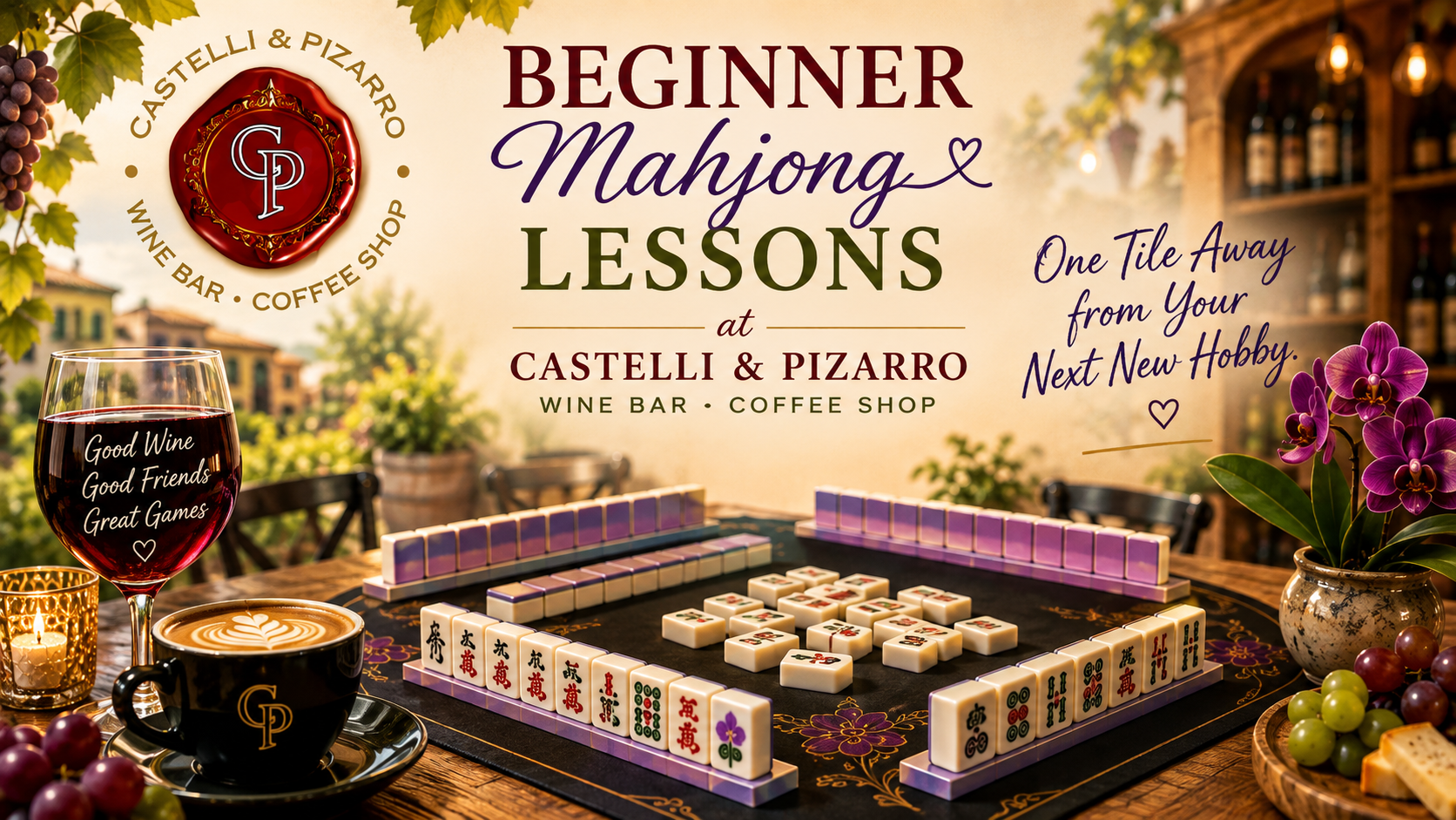 Beginner Mahjong Lessons at Castelli & Pizarro
