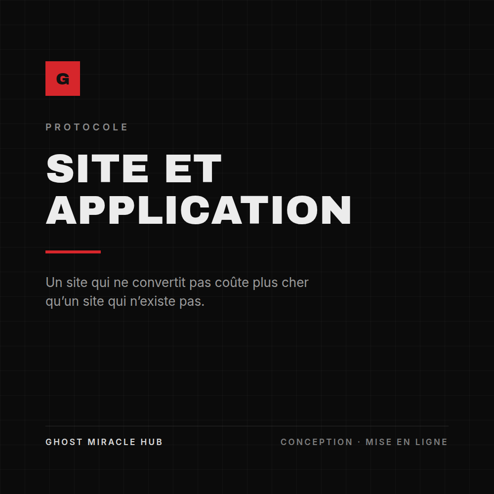 PROTOCOLE : SITE ET APPLICATION